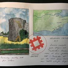 My project in Watercolor Travel Journal course. Un proyecto de Ilustración tradicional, Pintura a la acuarela, Ilustración arquitectónica y Sketchbook de Cecilia Gustavsson - 30.07.2021