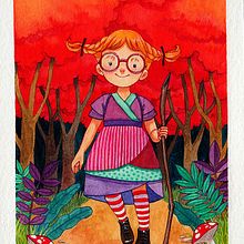 Pipi. Traditional illustration, Character Design, and Children's Illustration project by Luna Lee - 07.30.2021