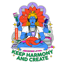 Keep harmony and create Ein Projekt aus dem Bereich Traditionelle Illustration, Erweiterungsentwicklung, Bildende Künste, Grafikdesign, Vektorillustration, Kreativität, Zeichnung, Modedesign und Instagram von Anna Gapeeva - 12.06.2021