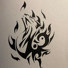 Tribal wolf. Un progetto di Design di tatuaggi di stardust_jadeite - 30.07.2021