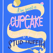 Cupcake & Stud Muffin. Digital Illustration, T, and pograph project by Megan Gourley - 11.18.2020