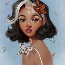 My project in Powerful Female Characters: Illustrating Confidence and Diversity course. Traditional illustration, Painting, Digital Illustration, Digital Drawing, and Digital Painting project by Eunice Adeyi - 07.03.2021