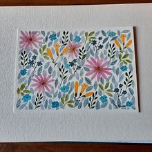 Mon projet du cours : Motifs floraux à l’aquarelle avec des couleurs vibrantes. Traditional illustration, Pattern Design, Watercolor Painting, and Botanical Illustration project by m-helene9741 - 07.31.2021
