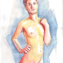 My project in The Human Figure in Watercolor course. Traditional illustration, Painting, Watercolor Painting, Realistic Drawing, and Figure Drawing project by brecko - 07.31.2021