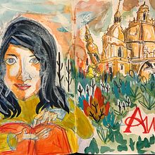 My project in Artistic Watercolor Sketching: Dare to Express Your Ideas course. Un projet de Illustration traditionnelle, Esquisse , Créativité, Dessin, Aquarelle , et Carnet de croquis de audieart365 - 01.08.2021