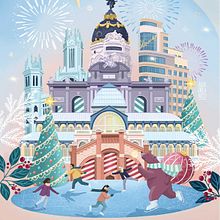 Madrid Navidad City Poster - Official Christmas 2020 Illustration . Ilustrație tradițională de Asia Orlando - 12.10.2020