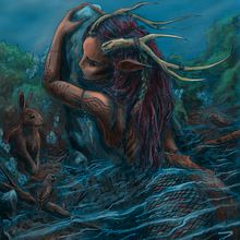 Forest Mermaid. Inks and digital 2019. Traditional illustration project by James Groeling - 08.01.2021