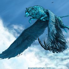 Flying Tiger, inks and digital 2019. Traditional illustration project by James Groeling - 08.01.2021