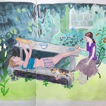 My project in Exploratory Sketchbook: July life. Traditional illustration, Sketching, Creativit, Drawing, Watercolor Painting, Sketchbook, and Gouache Painting project by Alexandra Knebekajze - 08.01.2021
