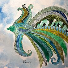 Zentangle Fish. Pintura em aquarela, Desenho a lápis, Desenho artístico, e Artes plásticas projeto de Diane Burr - 01.08.2021
