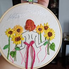 Mi Proyecto del curso: Técnicas de bordado para crear peinados con volumen Ein Projekt aus dem Bereich Erweiterungsentwicklung, Stickerei und Farbenlehre von Maggie Víquez Araya - 02.08.2021