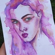 Meu projeto do curso: Retrato em aquarela a partir de uma fotografia. Traditional illustration, Watercolor Painting, and Portrait Drawing project by Luane Souza Guimarães - 08.02.2021
