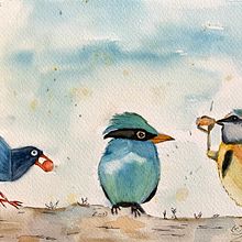 My project in Artistic Watercolor Techniques for Illustrating Birds course. Projekt z dziedziny Trad, c, jna ilustracja, Malowanie akwarelą, R, sunek realist, czn, Ilustracja naturalist i czna użytkownika Cristina Nava - 29.07.2021