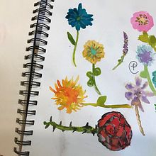 My project in Vibrant Floral Patterns with Watercolors course. Projekt z dziedziny Trad, c, jna ilustracja, Pattern design, Malowanie akwarelą, R i sunek botaniczn użytkownika pecaraway - 02.08.2021