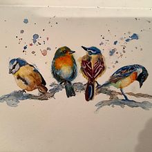 Mon projet du cours : Techniques artistiques d'aquarelle pour illustrer les oiseaux Ein Projekt aus dem Bereich Traditionelle Illustration, Aquarellmalerei, Realistische Zeichnung und Naturalistische Illustration von cormier_susanne - 01.08.2021