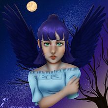 Meu projeto do curso: Retrato digital no Photoshop com um toque de fantasia. Projekt z dziedziny Trad, c, jna ilustracja,  R, sunek, Ilustracja c, frowa, Portret, R, sunek c, frow, Malarstwo c i frowe użytkownika Thalles Gabriel - 02.08.2021