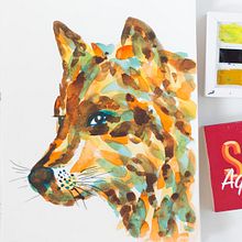 Wolf. Traditional illustration project by Anna Grabowska-Krupa - 08.03.2021