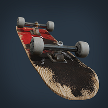 Ruined skateboard. 3D, 3D Design, and 3D Modeling project by Lucia Pinto - 08.03.2021