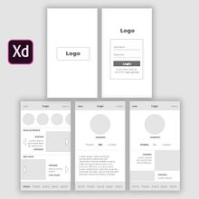 Wireframe Red Social Creativa. Un progetto di UX / UI, Web design, Design per smartphone e Design digitale di María Novoa - 03.08.2021