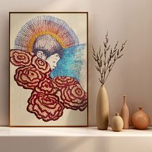Portrait Embroidery Art - Personal Project. Un projet de Illustration traditionnelle , et Design  de Paulica Santos - 29.06.2021