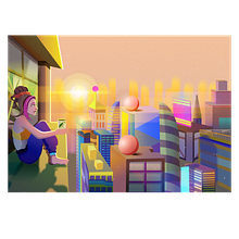 Meu projeto do curso: Ilustração vetorial com efeitos de luz. Traditional illustration, Vector Illustration, Digital Illustration, and Digital Design project by Jéssica Paiva - 08.03.2021