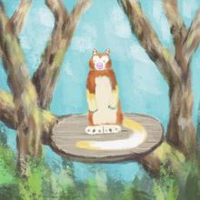 Tree Kangaroo Licks His Arm. Traditional illustration, Character Design, Character Animation, 2D Animation, Digital Illustration, and Digital Drawing project by Chris - 08.03.2021