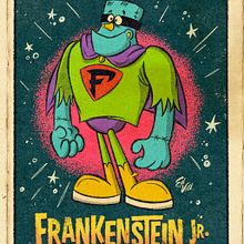 Frankenstein Jr. . Traditional illustration, Digital Illustration, Children's Illustration, Poster Design, and Character Design project by Ed Vill - 08.03.2021