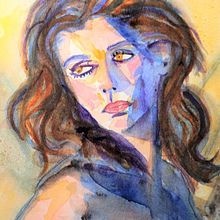 My project in Artistic Portrait with Watercolors course. Fine Arts, Painting, Watercolor Painting, and Portrait Drawing project by Gary Haddan - 07.29.2021