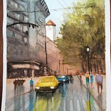 Mi Proyecto del curso: Paisajes urbanos en acuarela. Fine Arts, Watercolor Painting, and Architectural Illustration project by Amilcar Vicente Blanco Vargas - 08.03.2021