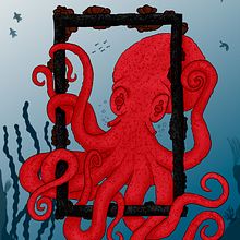 My octoplus teacher. Ilustração tradicional projeto de Melissa Alves - 18.03.2021