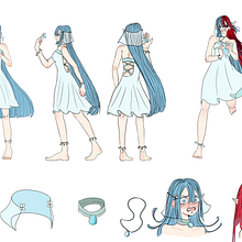 Model sheet. Traditional illustration, Design, Character Design, Costume Design, Sketching, Creativit, Drawing, Instagram, Digital Drawing, and Manga project by Kazumi Morimiya - 08.04.2021