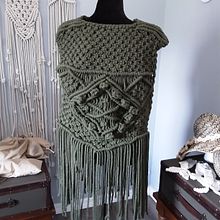 Mi Proyecto del curso: Macramé: crea prendas de ropa únicas. Un proyecto de Diseño de complementos, Artesanía, Tejido y Macramé de Yasmelys Miyares - 04.08.2021