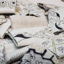 Historias Hilvanadas. Design, Fine Arts, Screen Printing, Collage, Pattern Design, Pencil Drawing, Drawing, Printing, and Sewing project by Tania Ortiz - 08.04.2021