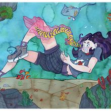 Mi Proyecto del curso: Ilustración de escenas narrativas en acuarela Ein Projekt aus dem Bereich Traditionelle Illustration, Aquarellmalerei, Stor, telling, Erzählung und Manga von Mar Lou - 04.08.2021