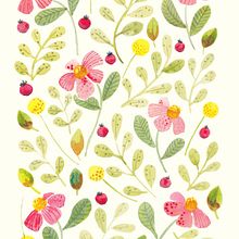My project in Vibrant Floral Patterns with Watercolors course. Traditional illustration, Pattern Design, Watercolor Painting, and Botanical Illustration project by laurafuller.us - 08.05.2021