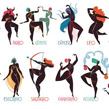 Mi Proyecto del curso: Ilustración del Zodíaco: crea una serie única. Traditional illustration, Digital Illustration, Stor, telling, Editorial Illustration, and Calligraph project by Gabriela Salem - 06.01.2021