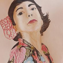 Mujer flamenca. Traditional illustration, Fine Arts, Painting, Drawing, Watercolor Painting, Portrait Drawing, and Artistic Drawing project by Susi Di - 08.05.2021