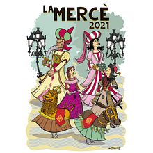 Cartel La Mercè 2021.. Un proyecto de Ilustración tradicional y Publicidad de Octavi Torné Bacaria - 05.08.2021