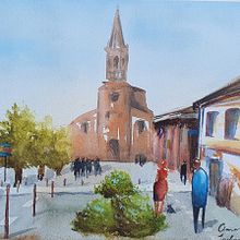 My project in Urban Landscapes in Watercolor course. Un progetto di Belle arti, Pittura ad acquerello e Illustrazione architettonica di Anna Juskova - 05.08.2021