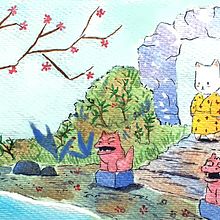 Mi Proyecto del curso: Ilustración en acuarela con influencia japonesa. Traditional illustration, Drawing, and Watercolor Painting project by victor Navarro - 08.06.2021
