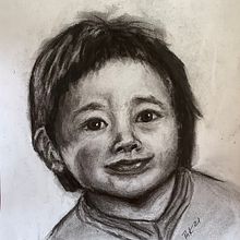 Mein Kursprojekt: Künstlerisches Porträt mit Kohlestift: die Atmosphäre. Traditional illustration, Fine Arts, Drawing, Portrait Drawing, Realistic Drawing, and Artistic Drawing project by Therese Keller - 08.06.2021