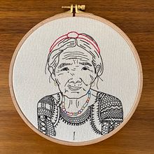 Whang-od Oggay Embroidered Portrait. Arts, Crafts, and Embroider project by Amanda Farrell - 02.01.2021