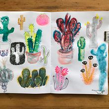 Mein Kursprojekt: Illustrationstechniken, um die Kreativität zu deblockieren. Design, Traditional illustration, Fine Arts, Painting, Creativit, Creating with Kids, and Sketchbook project by Monika Kriener - 08.07.2021