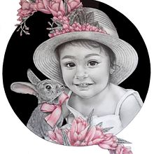 Pink Smile: Retrato Contemporáneo en Grafito . Un proyecto de Ilustración tradicional y Bellas Artes de Coral Felgado - 07.08.2021