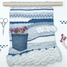 Tapiz decorativo tejido en telar de bastidor. Een project van Craft van Lidia Trillo Benitez - 07.08.2021