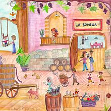 Paseo por la bodega. Un proyecto de Ilustración tradicional de Adriana Isabel Figueroa Mañas - 08.08.2021