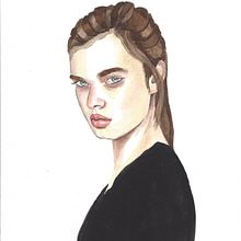 My project in Watercolor Portrait from a Photo course. Traditional illustration, Watercolor Painting, and Portrait Drawing project by brecko - 08.07.2021