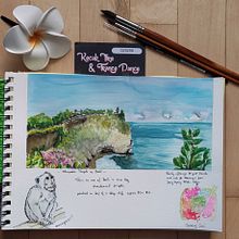 My project in Watercolor Travel Journal course . % niki_k tarafından hazırlanan Geleneksel illüstrasyon, Suluboya Resim, Mimari İllüstrasyon, Ve Eskiz defteri projesi - 08.08.2021