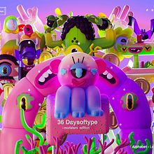 36DAYSOFTYPE MONSTERS. Ilustração tradicional, 3D, Modelagem 3D, Design de personagens 3D, 3D Design, Animação 3D, e Lettering 3D projeto de Jim Palacio - 20.06.2021