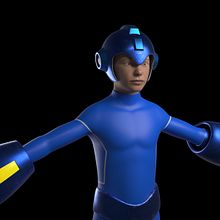 Mega man 3d Model. Design, Film, Video, TV, 3D, Character Design, Costume Design, Game Design, Film, VFX, Infographics, Character Animation, Rigging, 3D Animation, 3D Modeling, Concept Art, Video Games, 3D Character Design, 3D Design, Game Design, and Game Development project by Jorge Cerrada Sánchez - 08.06.2021